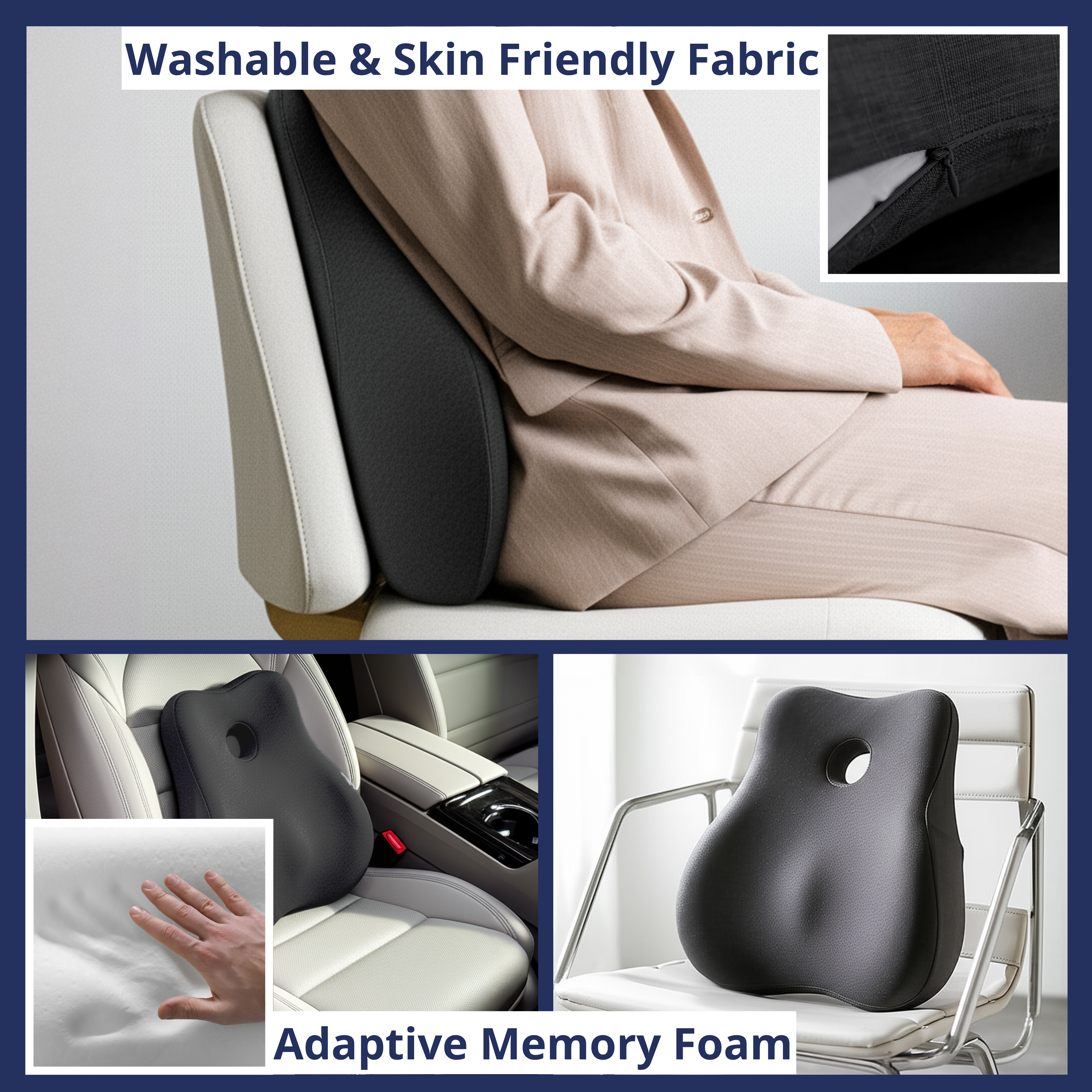 CushCamel™ Ergonomic Back Support Cushion